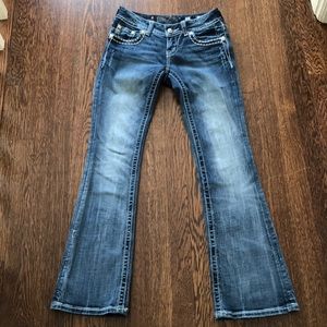 Miss Me jeans WITH leopard print studs on back!